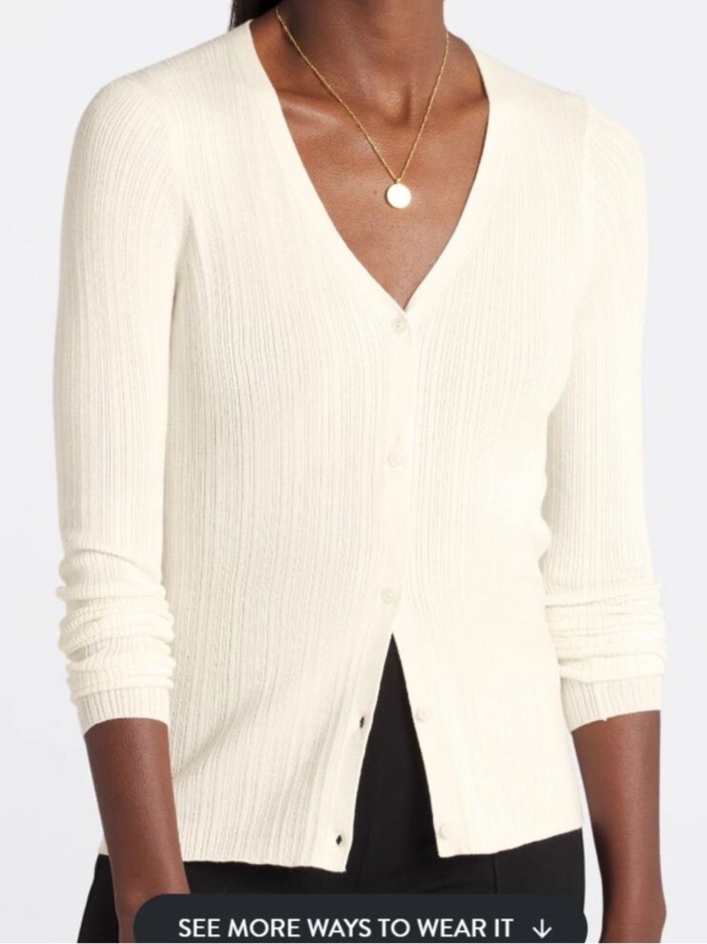 41 Hawthorn Katherine Button Down Cardigan Sweater White Coastal Grandma